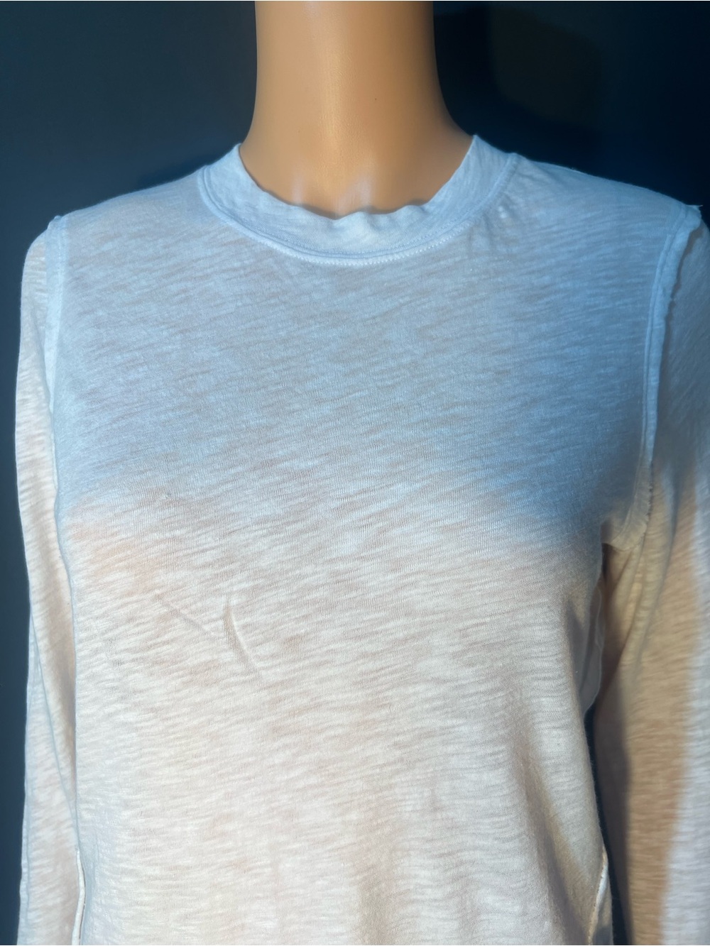 Free People White Long-Sleeve Crewneck Top with Flared Cuffs - Picture 9 of 9